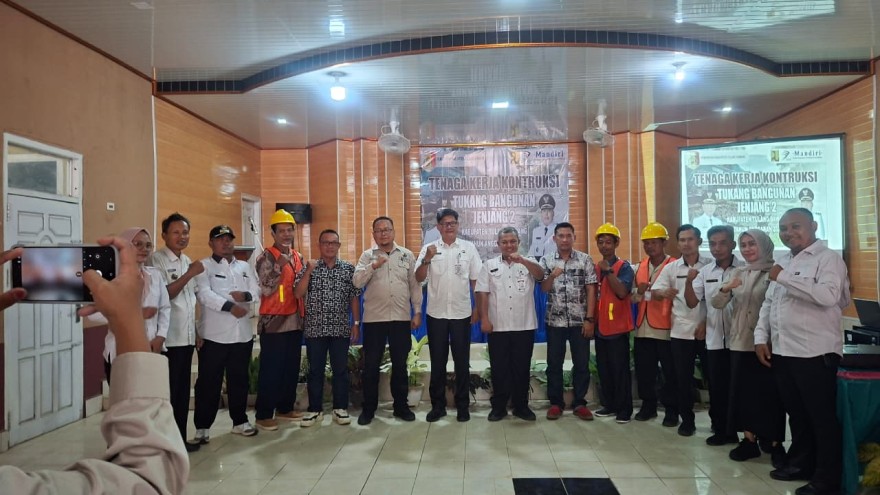 Pelatihan Tenaga Kerja Konstruksi Jenjang 2 se Kecamatan Penawar Aji Dibuka di Kampung Pancatunggal Jaya